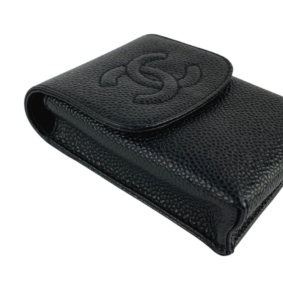 ■美品■　シャネル シガレットケース 煙草 タバコ キャビア スキン ブラック 箱 【355783】1 |  | 02