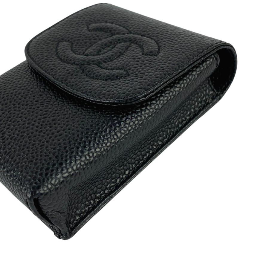 ■美品■　シャネル シガレットケース 煙草 タバコ キャビア スキン ブラック 箱 【355783】1 |  | 03