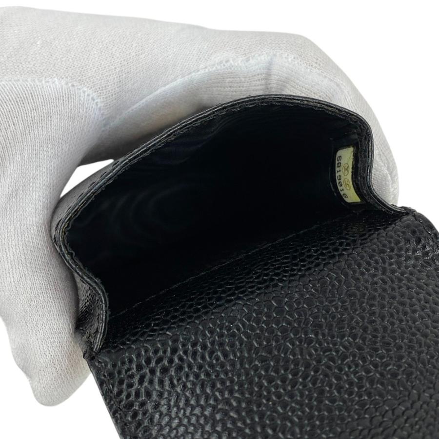 ■美品■　シャネル シガレットケース 煙草 タバコ キャビア スキン ブラック 箱 【355783】1 |  | 07