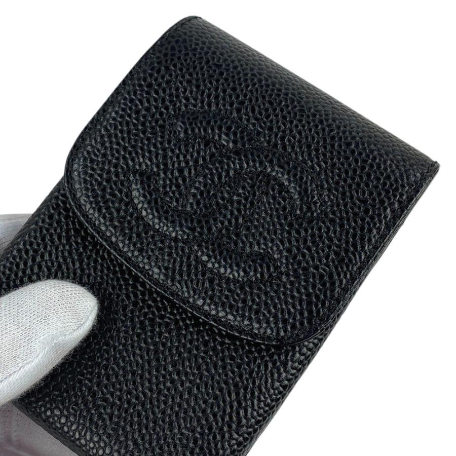 ■美品■　シャネル シガレットケース 煙草 タバコ キャビア スキン ブラック 箱 【355783】1 |  | 08