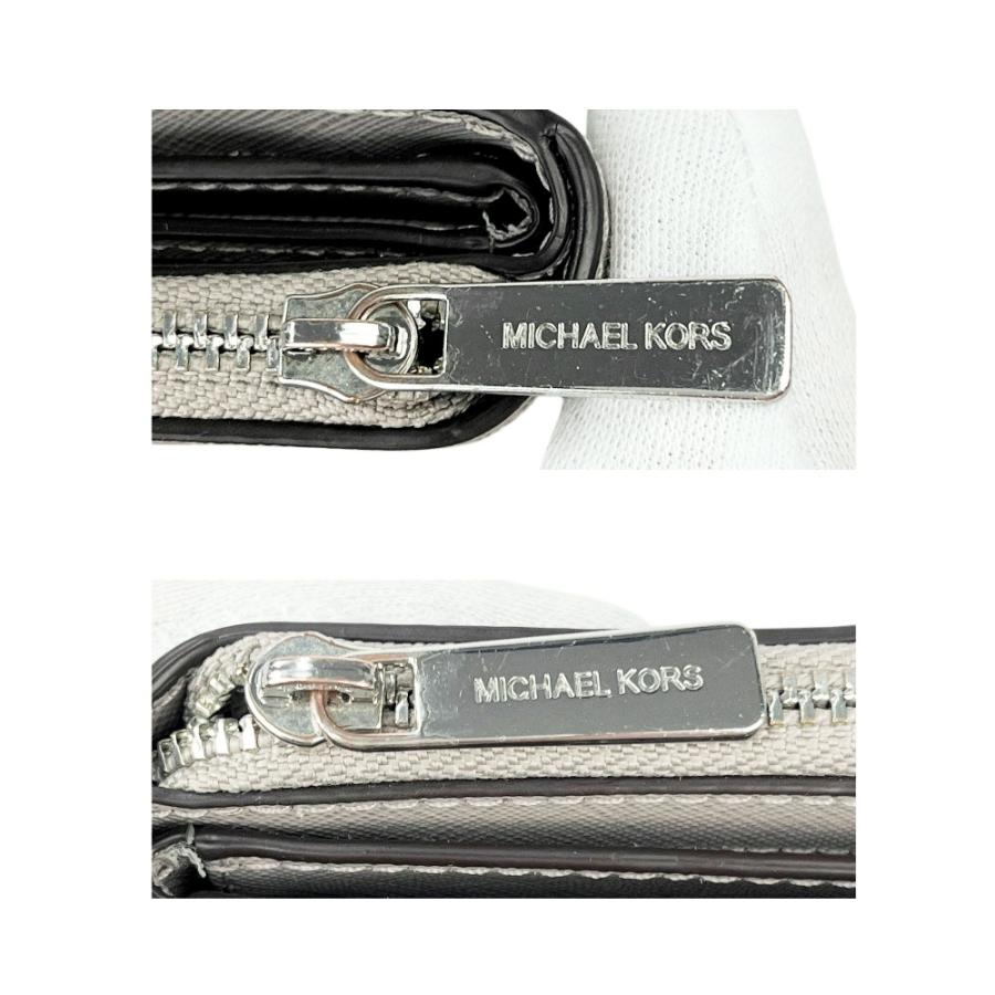 マイケルコース ■美品■ コンパクトウォレット 三つ折り財布 レザー グレー 【35634】13 |  | 08