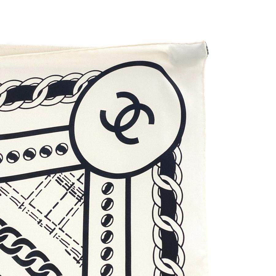 ■新同■　シャネル ココ スカーフ トランプ ファッション ブラック ホワイト マトラッセ 箱 【359545】8 |  | 02