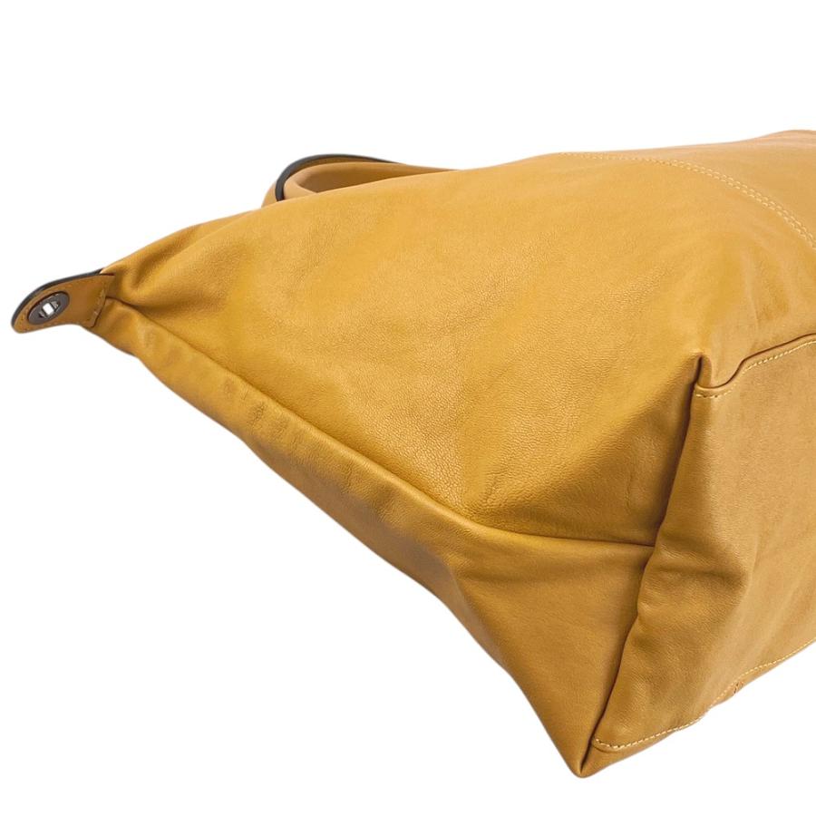 □新同□ ロンシャン 2WAY ショルダー トート バッグ レザー ブラウン  