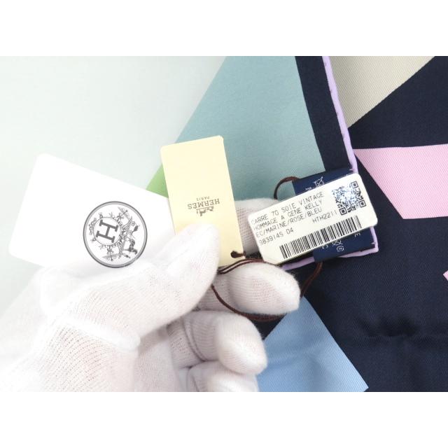 【年末年始 限定値下げ】■未使用■　エルメス カレ 70 スカーフ HOMMAGE A GENE KELLY ネイビー シルク 983914S 箱 【36316】 |  | 06