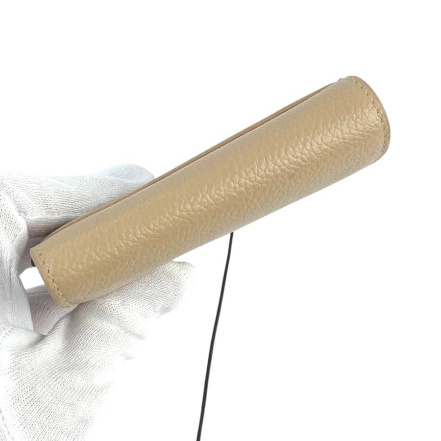 □新同□ バレンシアガ 二つ折り 財布 ウォレット レザー ベージュ  