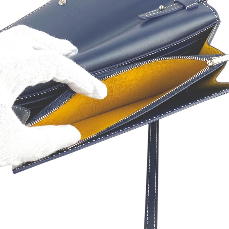 ■美品■　ゴヤール ヴァレンヌ ウォレット 財布 ポーチ ショルダー バッグ PVC ネイビー 【364785】3 |  | 06