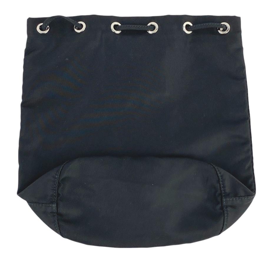 □新同□ プラダ 巾着 ポーチ 小物入れ テスート ナイロン ブラック  