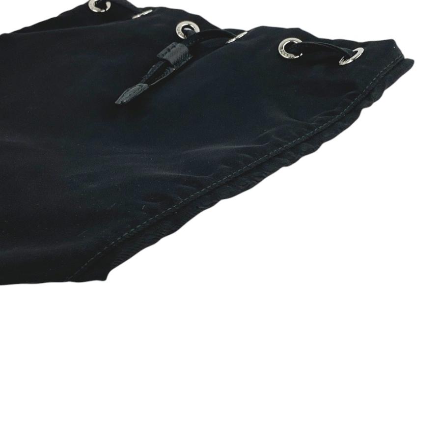 □新同□ プラダ 巾着 ポーチ 小物入れ テスート ナイロン ブラック  