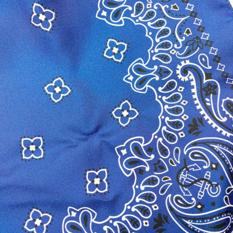 ■新同■　セリーヌ スカーフ ペイズリー ファッション シルク ブルー ホワイト 箱 【365393】3 |  | 07