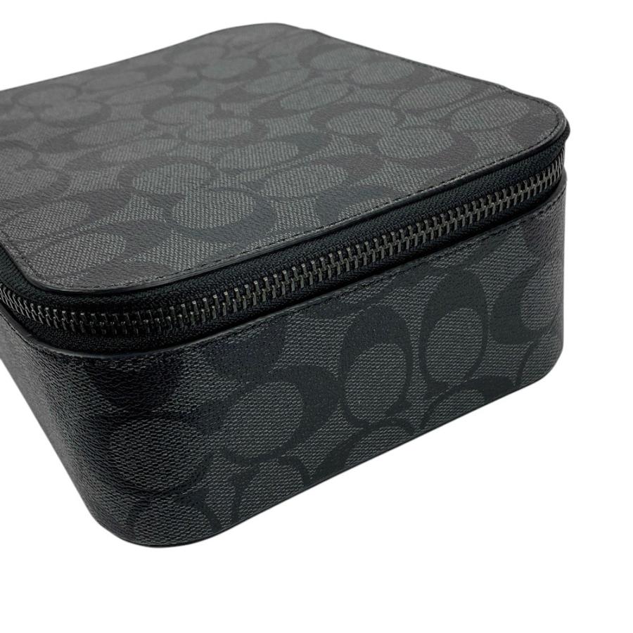 ■未使用■　コーチ 小物入れ アクセサリー コスメ ボックス ケース シグネチャー PVC グレー 【366116】1 |  | 03