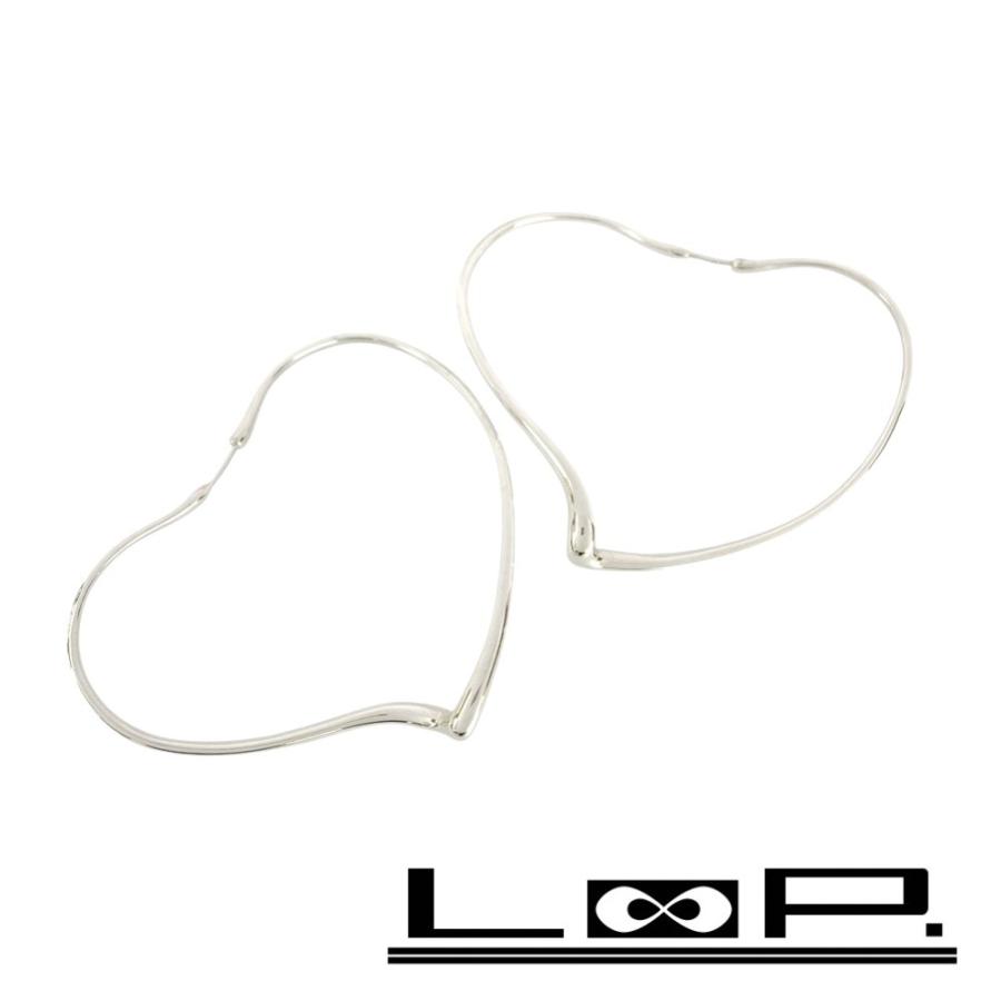 美品✨TIFFANY ティファニー オープンハート ピアス キャッチ シルバー □新同□磨き済□ ティファニー オープンハート ピアス ラージ