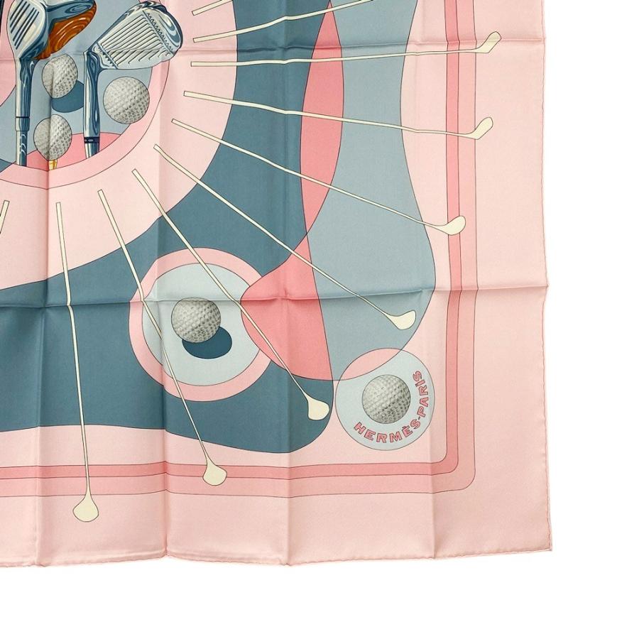 ■未使用■　エルメス カレ90 スカーフ SWING ゴルフ シルク ピンク 【369261】5 |  | 04