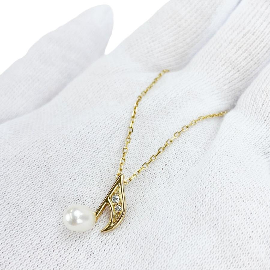 ミキモト　ネックレス MIKIMOTO ミキモト ネックレス レディース フェザーモチーフ