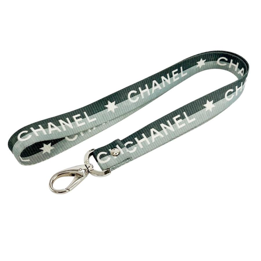 ■中古■　シャネル ネック ストラップ ID ロゴ グレー シルバー SS 01P 【370380】5 |  | 01