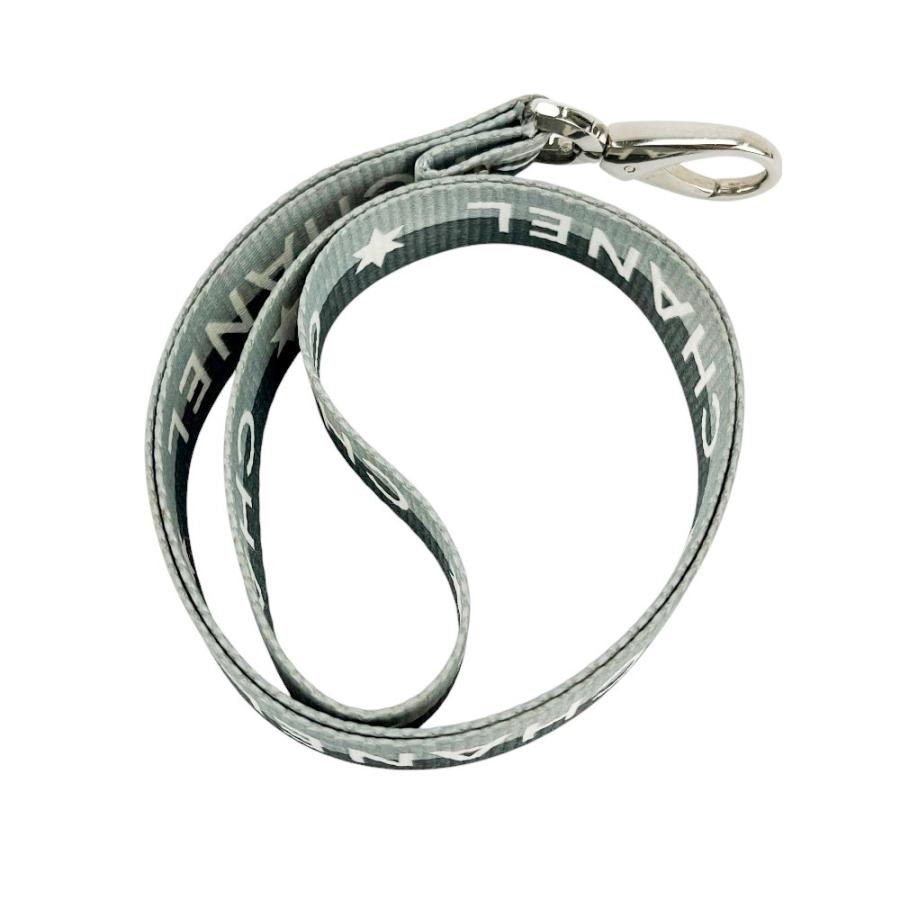 ■中古■　シャネル ネック ストラップ ID ロゴ グレー シルバー SS 01P 【370380】5 |  | 03