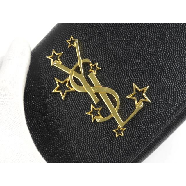 ■中古■　サンローラン 長財布 ロゴ 星 スター レザー ブラック 447936 箱 【37450】 楽天市場】□中古□ サンローラン 長財布 ロゴ 星 スター レザー