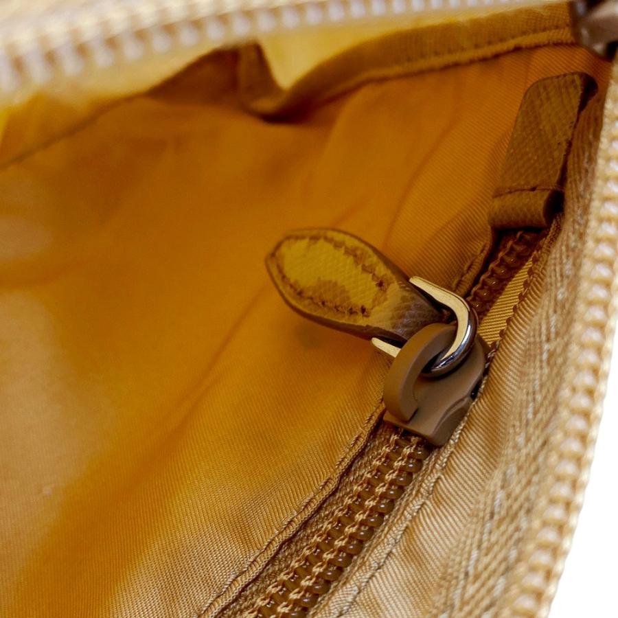 ■美品■　プラダ トライアングルロゴ ポーチ 小物入れ 化粧 メイク テスート ナイロン キャメル 【374777】2 |  | 08