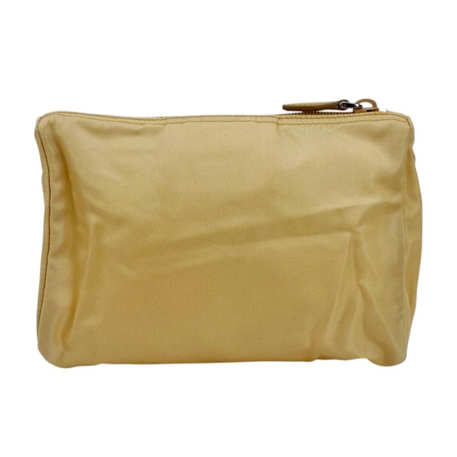 ■新同■　プラダ トライアングルロゴ ポーチ 小物入れ 化粧 メイク テスート ナイロン ベージュ 【374784】2 |  | 01