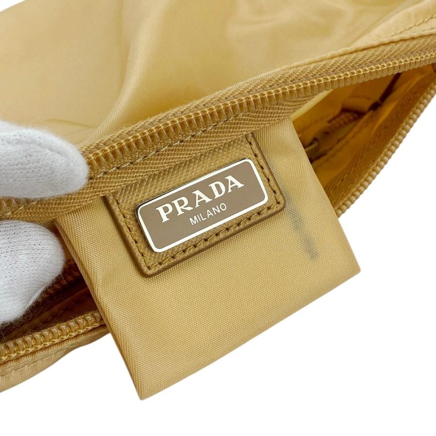 ■新同■　プラダ トライアングルロゴ ポーチ 小物入れ 化粧 メイク テスート ナイロン ベージュ 【374784】2 |  | 07
