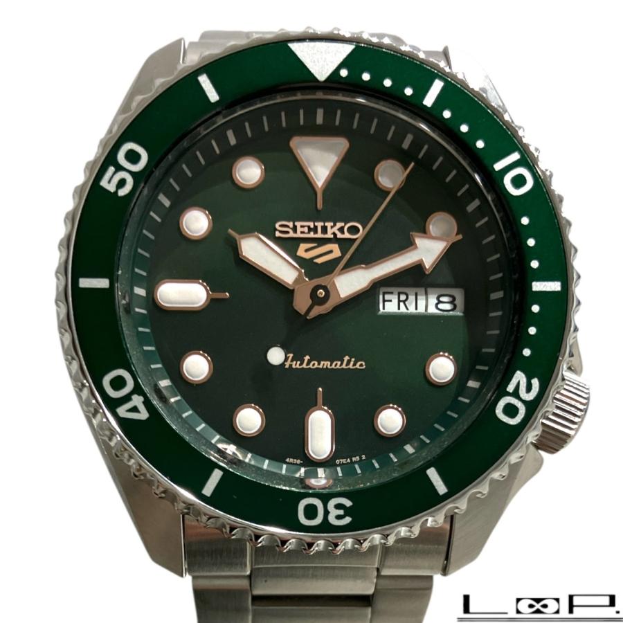 ■中古■ セイコー SEIKO セイコー 5スポーツ  腕時計 自動巻き グリーン SRPD63K1 4R36-07G0 【37548】 □中古□ セイコー SEIKO 5スポーツ 腕時計 自動巻き グリーン