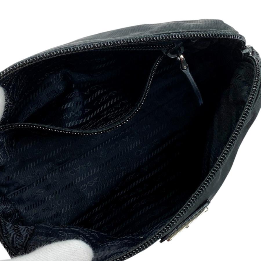 ■中古■　プラダ トライアングルロゴ ポーチ ストラップ 小物入れ 化粧 メイク テスート ナイロン ブラック 【375781】2 |  | 06