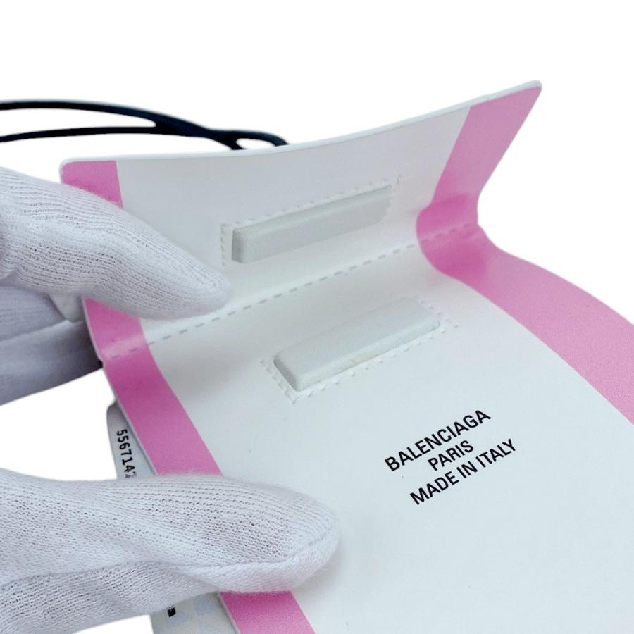 □未使用□ バレンシアガ トレインチケット ホルダー チャーム レザー  