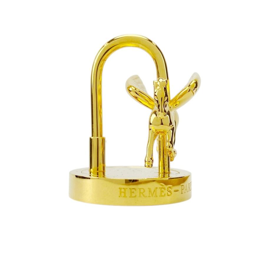 ■新同■　エルメス カデナ アーネダンス ペガサス バッグ チャーム キーホルダー 2007 ゴールド GP 箱 【376054】5 |  | 02