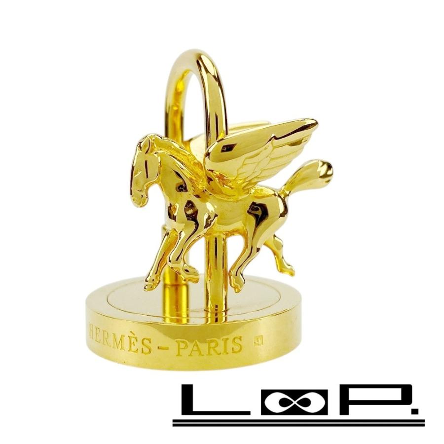 ■未使用■　エルメス カデナ アーネダンス ペガサス バッグ チャーム キーホルダー 2007 ゴールド GP 【376061】7 | 