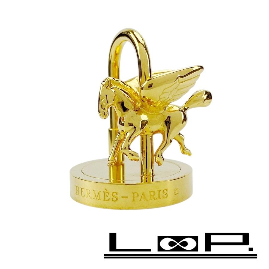 ■未使用■　エルメス カデナ アーネダンス ペガサス バッグ チャーム キーホルダー 2007 ゴールド GP 【376078】7 | 