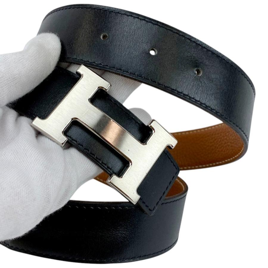 ■美品■　エルメス コンスタンス ベルト ビジネス SS レザー ブラック ブラウン □G刻 箱 【378379】3 |  | 06