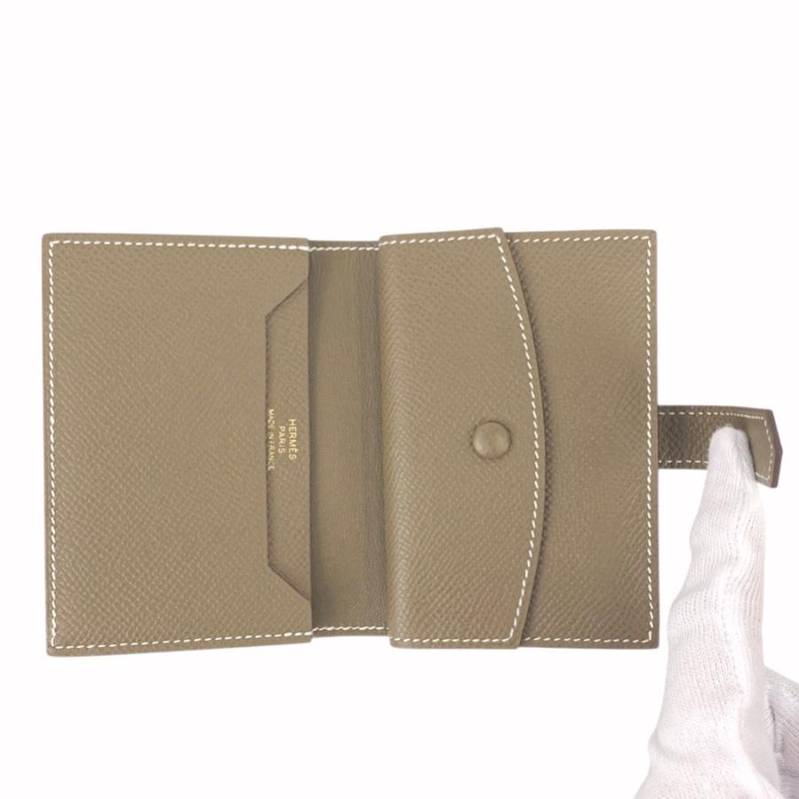 HERMES】エルメス ベアンミニ カードケースエトゥープ