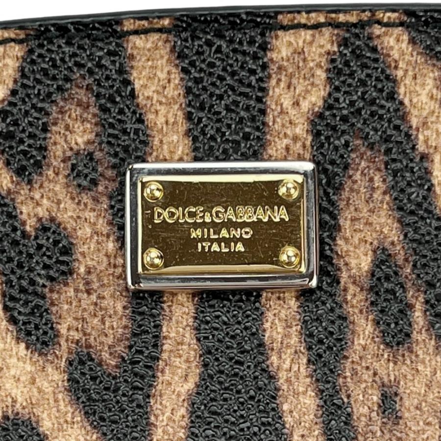 ■美品■　ドルチェ＆ガッパーナ ドルガバ 化粧ポーチ レオパード ヒョウ柄 ブラウン PVC  【384622】7 |  | 07