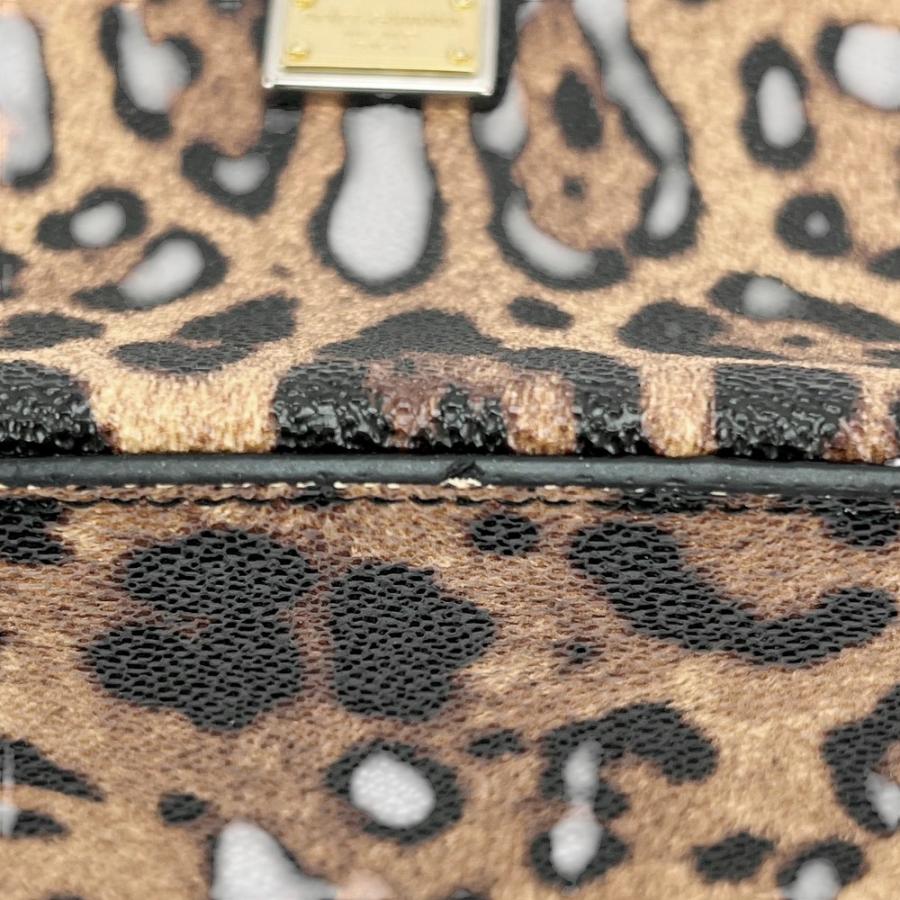 ■美品■　ドルチェ＆ガッパーナ ドルガバ 化粧ポーチ レオパード ヒョウ柄 ブラウン PVC  【384622】7 |  | 08