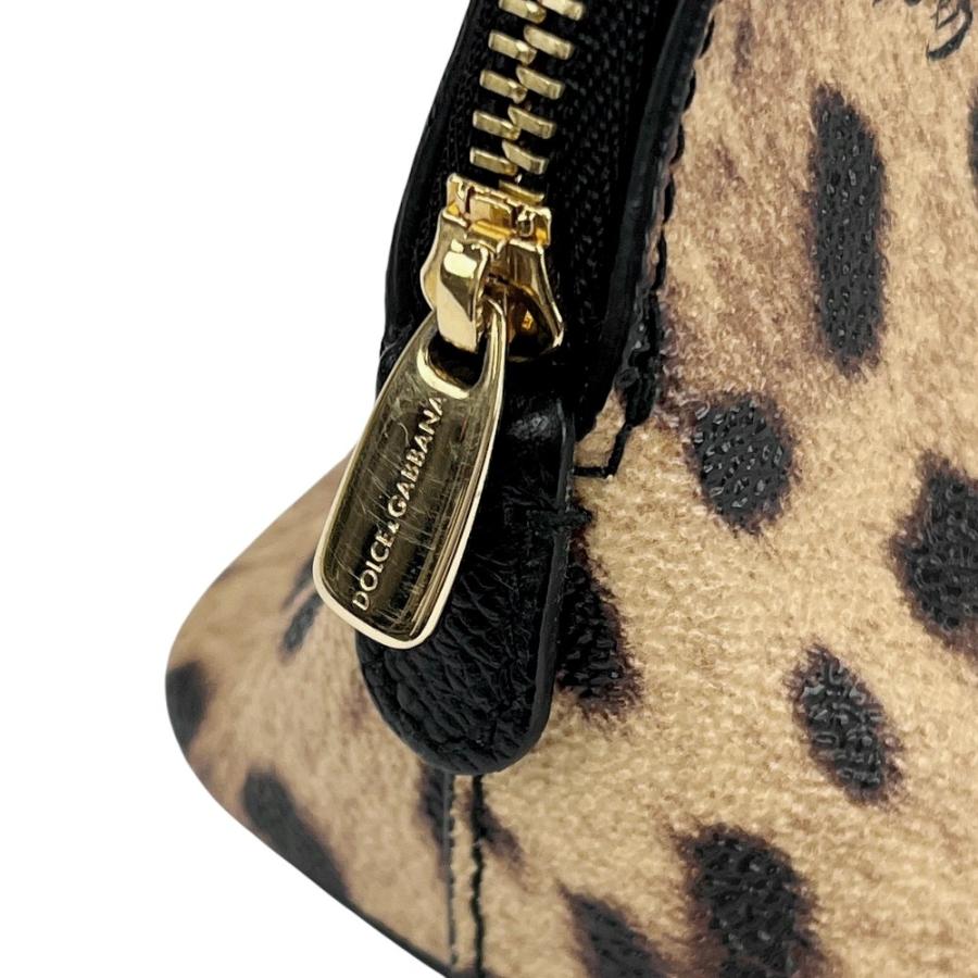 ■美品■　ドルチェ＆ガッパーナ ドルガバ 化粧ポーチ レオパード ヒョウ柄 ブラウン PVC  【384622】7 |  | 09
