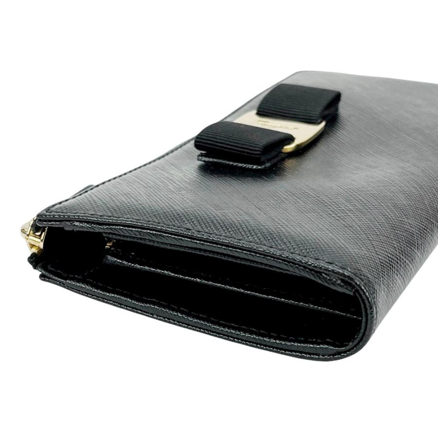 □新同□ フェラガモ ヴァラ リボン 長財布 財布 ウォレット