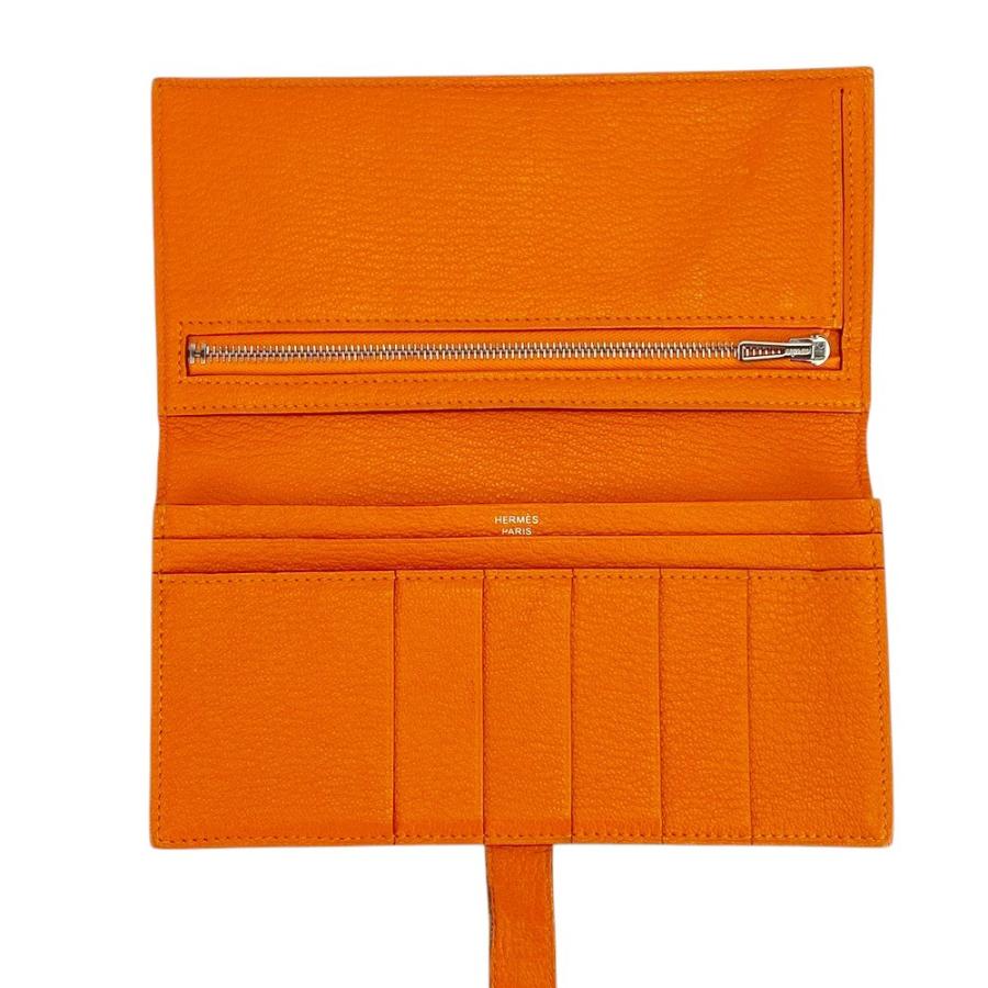 □美品□ エルメス ベアンスフレ 長財布 二つ折り 財布 シェーブル