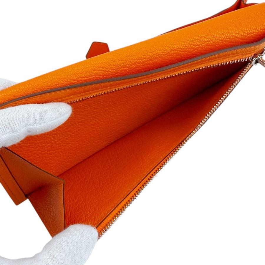 □美品□ エルメス ベアンスフレ 長財布 二つ折り 財布 シェーブル  