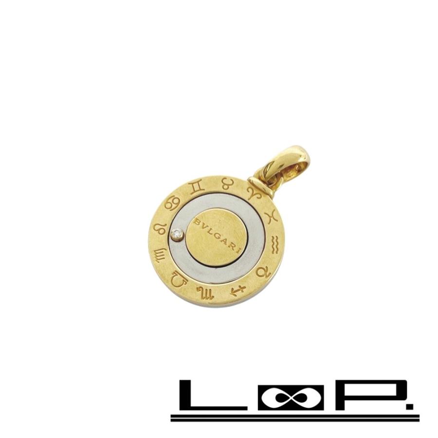 ■美品■　ブルガリ ホロスコープペンダントトップ ネックレス チャーム 12星座 可動 ダイヤモンド 1PD コンビ YG SS 【387265】7 | 