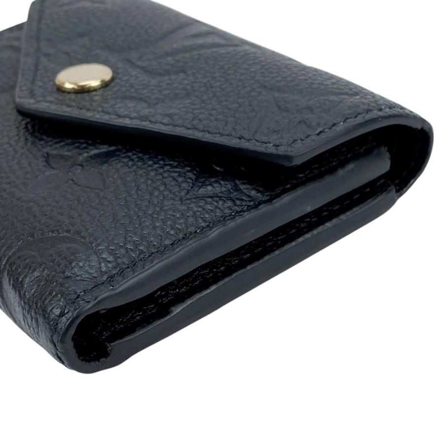 ✨美品✨ルイヴィトン 三つ折財布 ゾエ アンプラント 黒 M62935 中古 LOUIS 