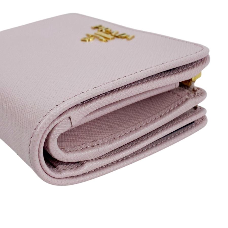 □新同□ プラダ 二つ折り 財布 サイフ ウォレット サフィアーノ  