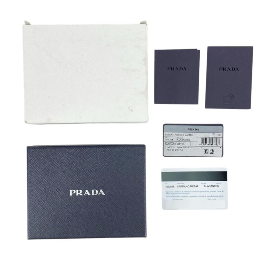 □新同□ プラダ 二つ折り 財布 サイフ ウォレット サフィアーノ  