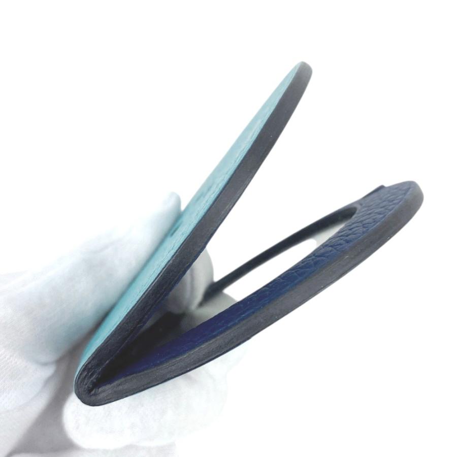 ■未使用■　エルメス ポケットミラー 折りたたみ アニマル ファッション トリヨン ブルー 箱 【389269】3 |  | 06