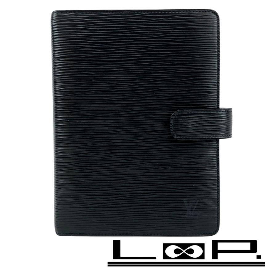 ■中古■　ルイヴィトン アジェンダ  MM 6つ穴 手帳 カバー エピ ブラック R20042 【389436】5 | 