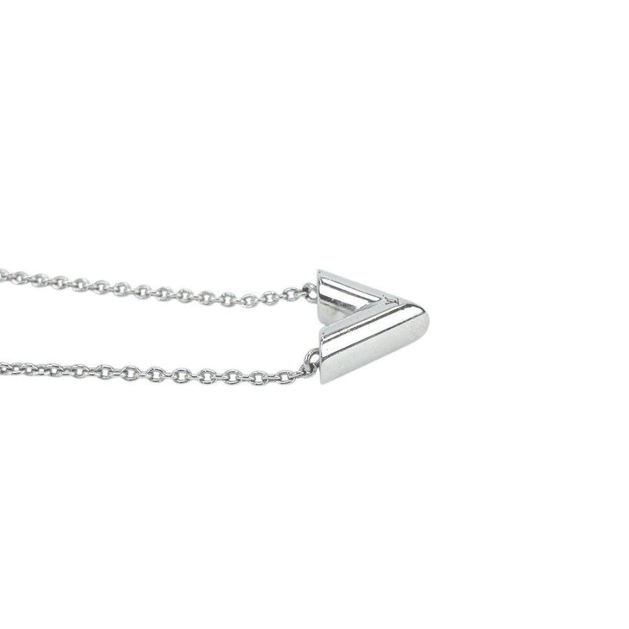 【美品】ルイヴィトン コリエ エセンシャルV ネックレス シルバー □美品□ ルイヴィトン エセンシャル V ネックレス アクセサリー