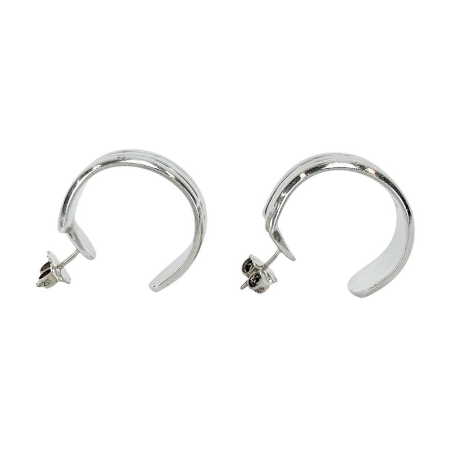 ■美品■　ティファニー トリプルフープ ワイド ピアス 3連 チャンキー シルバー SV 925 13.8g 【391200】7 |  | 03
