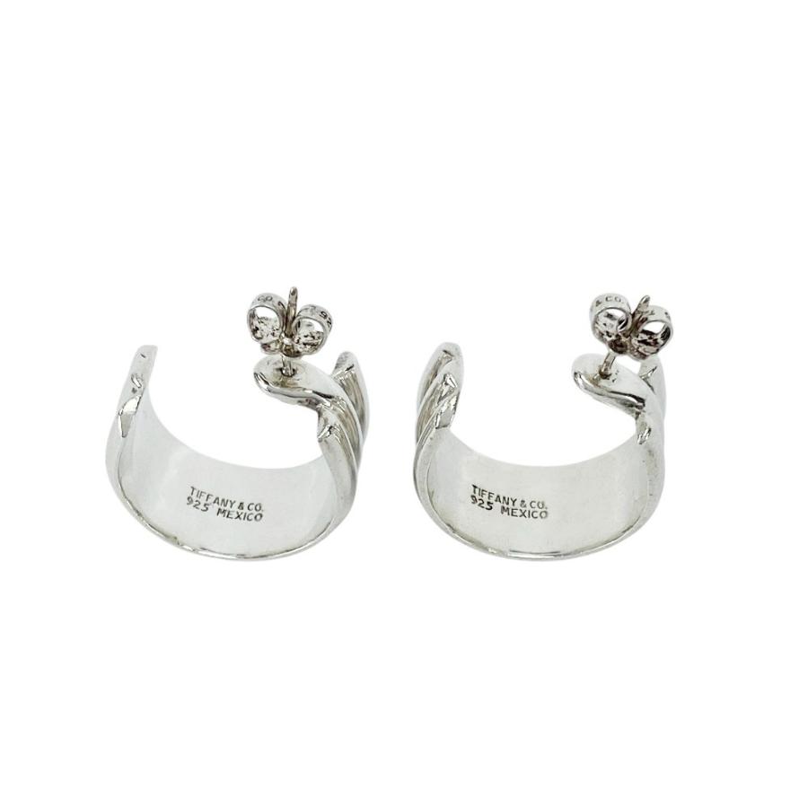 ■美品■　ティファニー トリプルフープ ワイド ピアス 3連 チャンキー シルバー SV 925 13.8g 【391200】7 |  | 05
