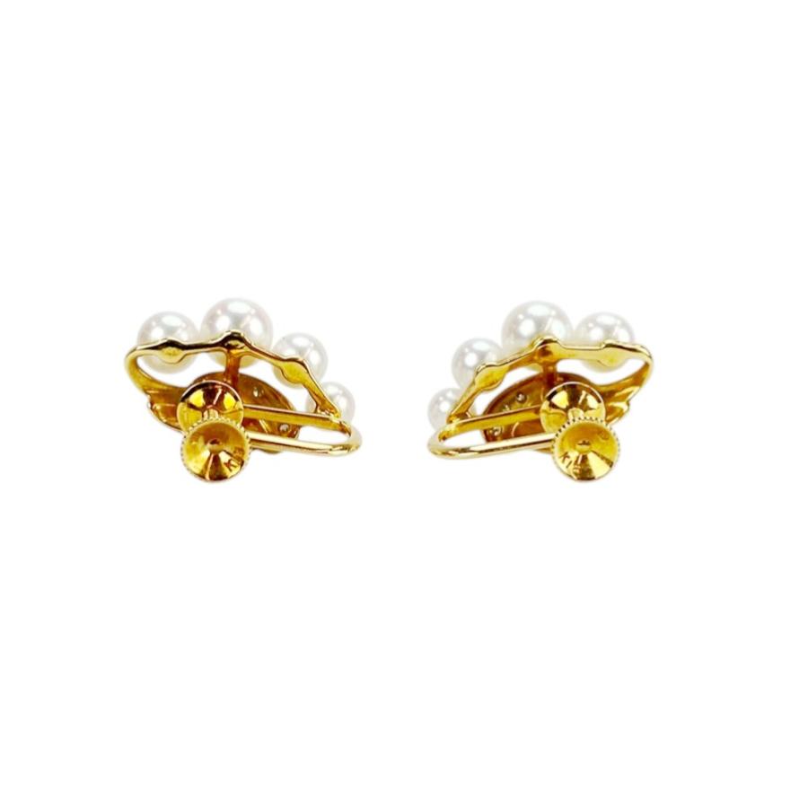 ■美品■　ミキモト イヤリング アクセサリー パール K18 YG750 ゴールド 6.3g 【393563】3 |  | 01