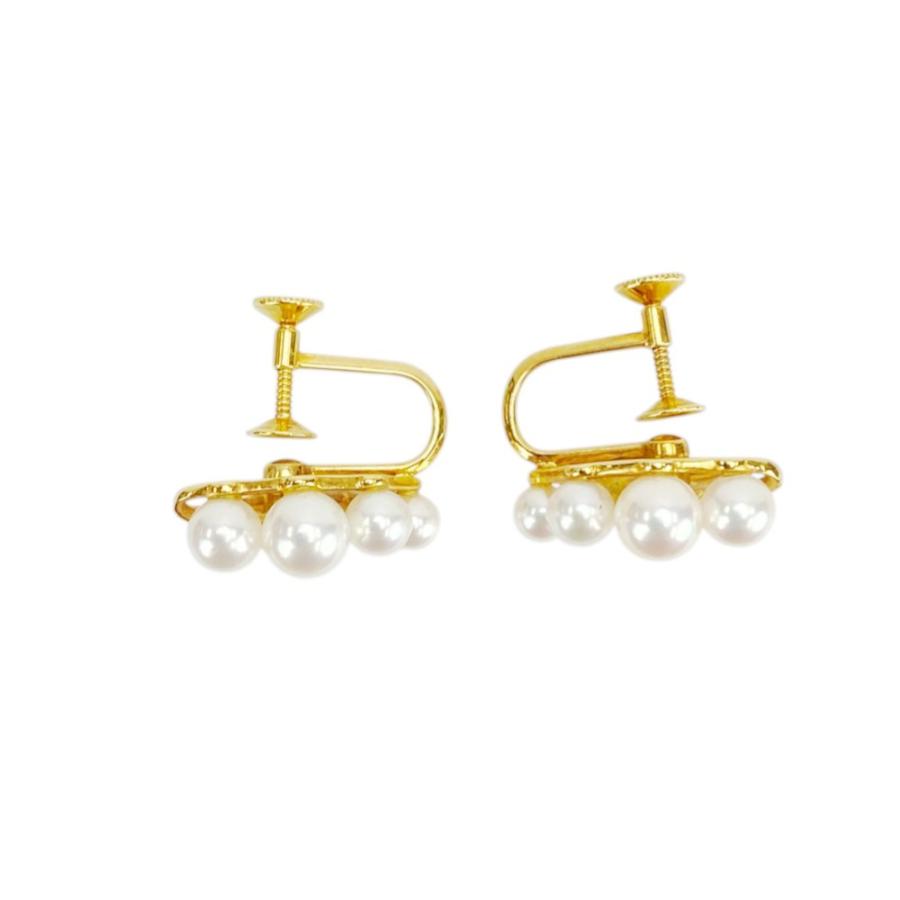 ■美品■　ミキモト イヤリング アクセサリー パール K18 YG750 ゴールド 6.3g 【393563】3 |  | 04