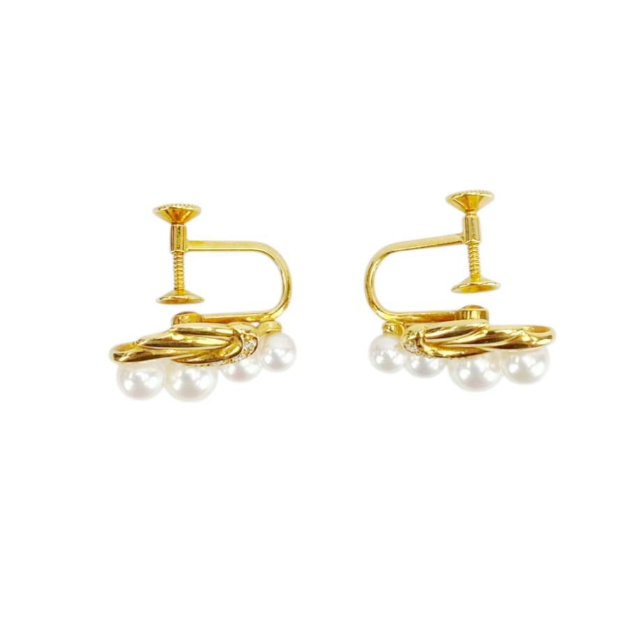 ■美品■　ミキモト イヤリング アクセサリー パール K18 YG750 ゴールド 6.3g 【393563】3 |  | 05