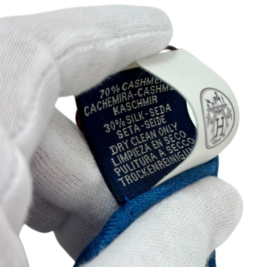 ■未使用■　エルメス カレ140 スカーフ Selle de Dignitaire ホース 馬 カシミア シルク ブルー 【394560】3 |  | 06